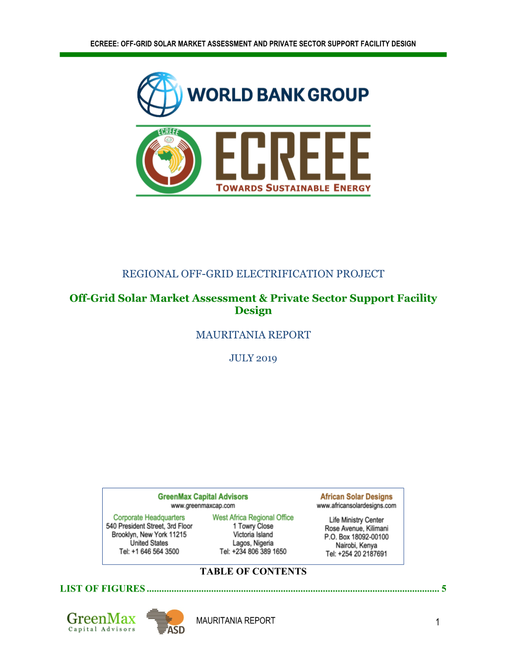 REGIONAL OFF-GRID ELECTRIFICATION PROJECT Off