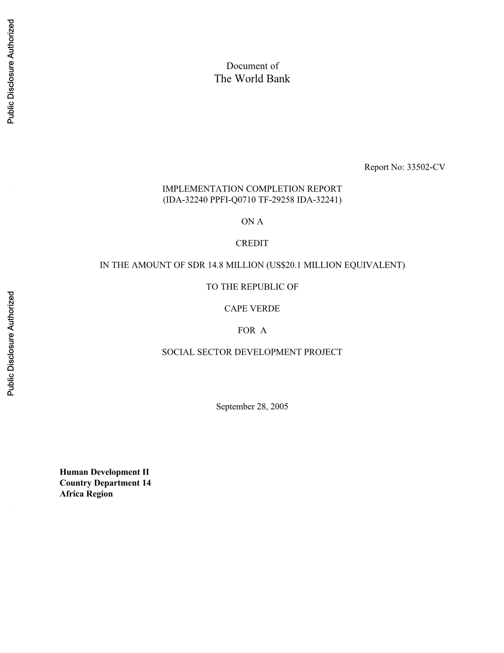 World Bank Documents