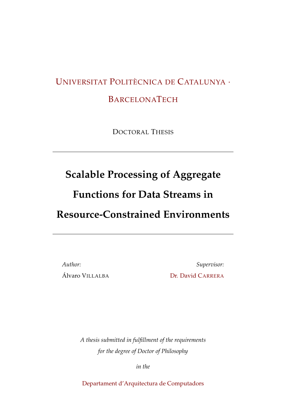 Scalable Processing of Aggregate Functions for Data Streams in Resource-Constrained Environments