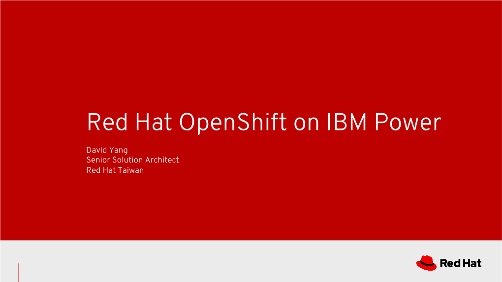 Red Hat Openshift on IBM Power