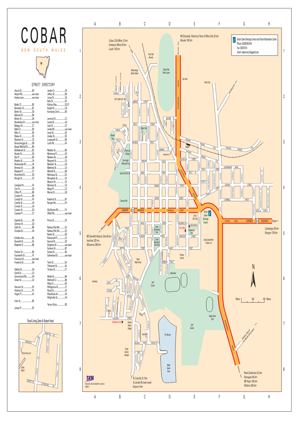 COBAR TOWN MAP 2009 Final A1.Cdr