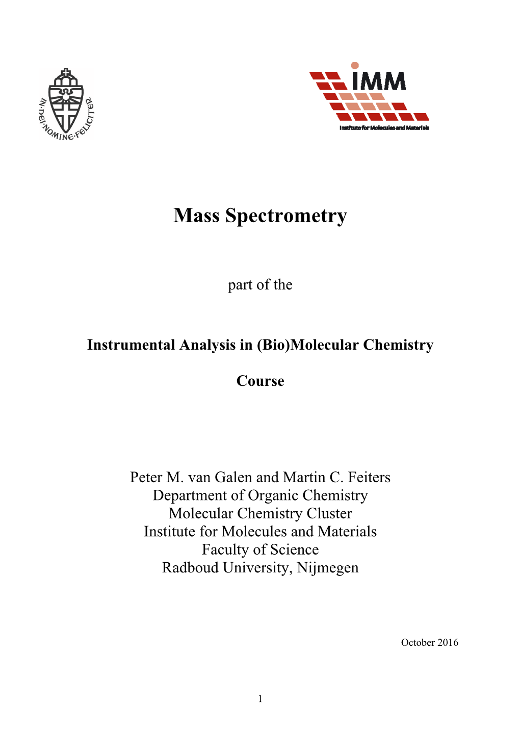 Mass Spectrometry