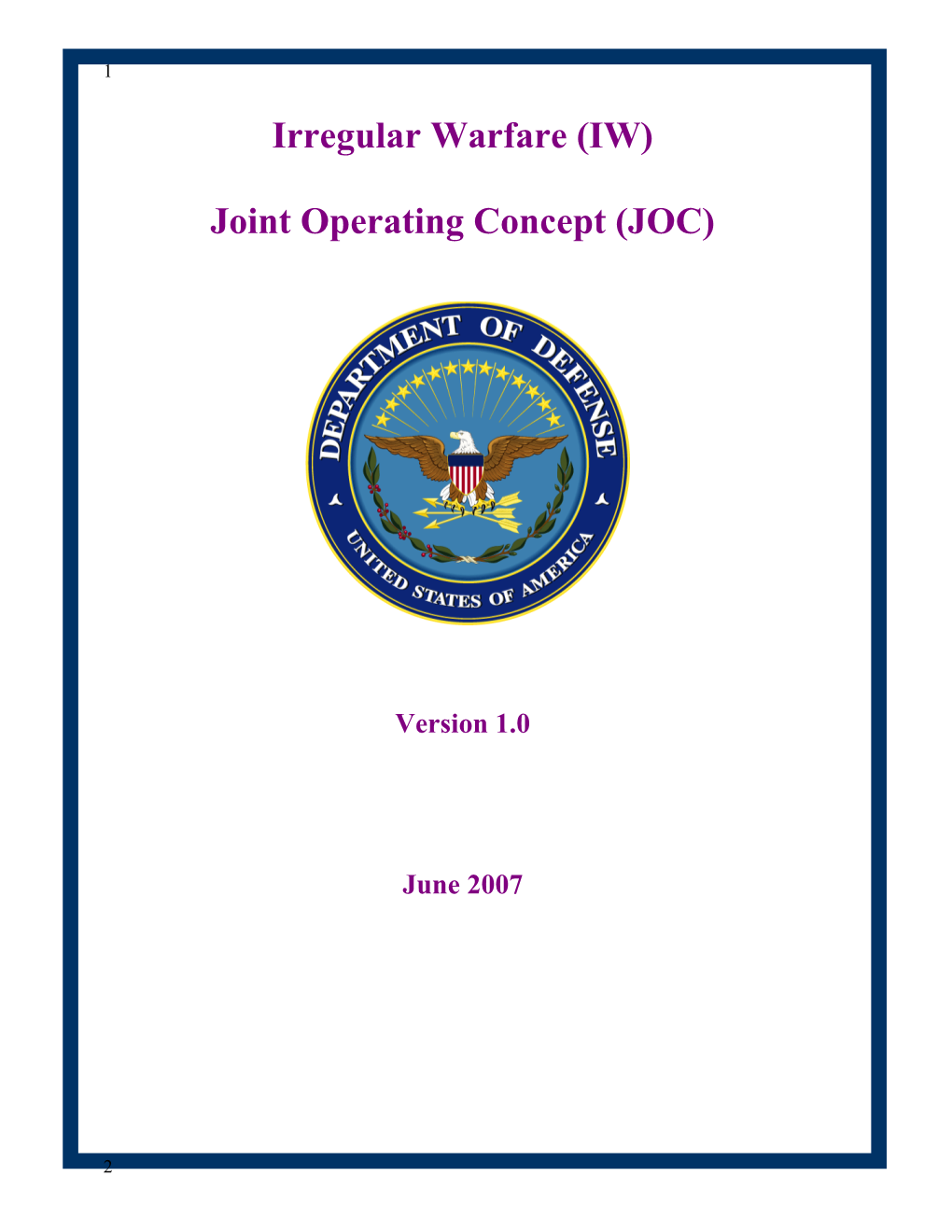 Joint Operating Concept (JOC)