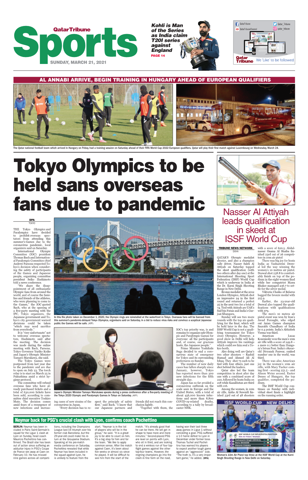 Tokyo Olympics to Be Held Sans Overseas Fans Due to Pandemic