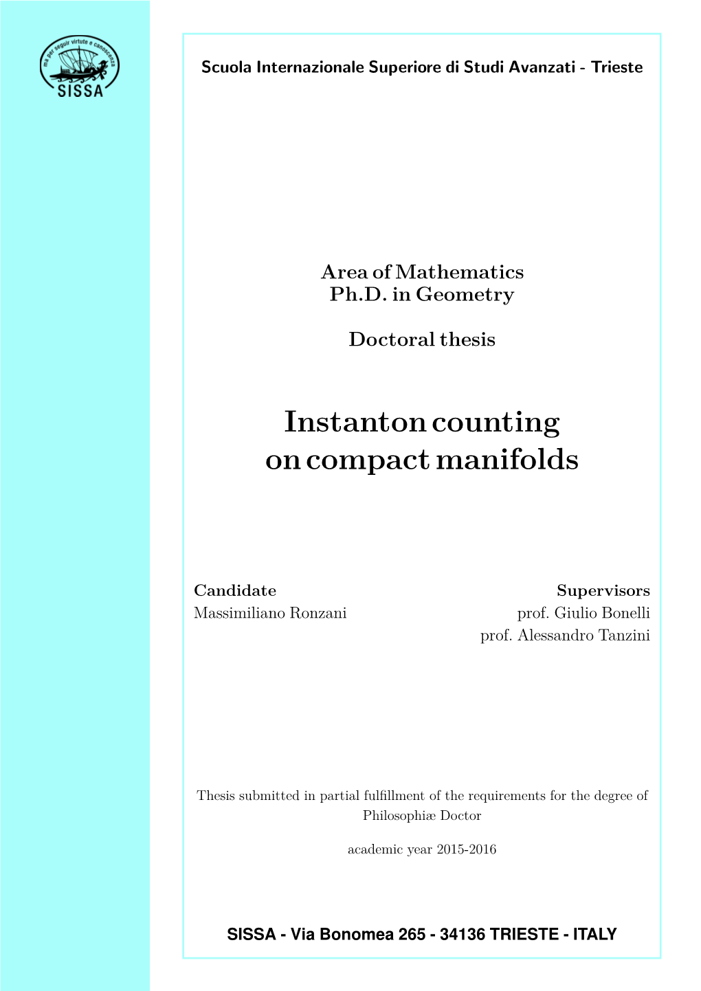 Instanton Counting on Compact Manifolds