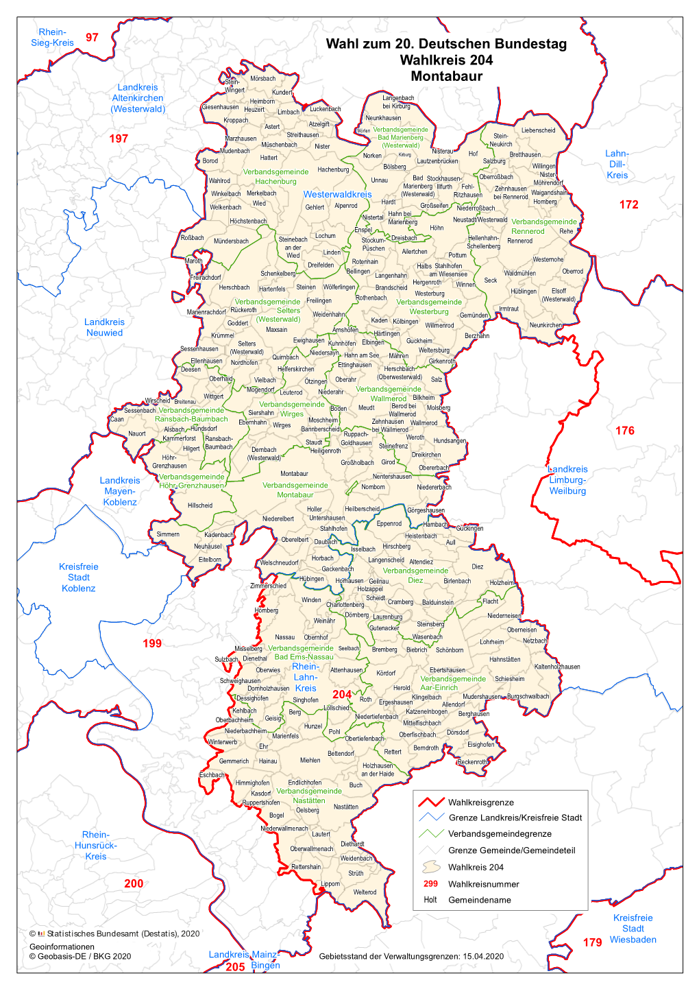 Wahl Zum 20. Deutschen Bundestag Wahlkreis 204 Montabaur