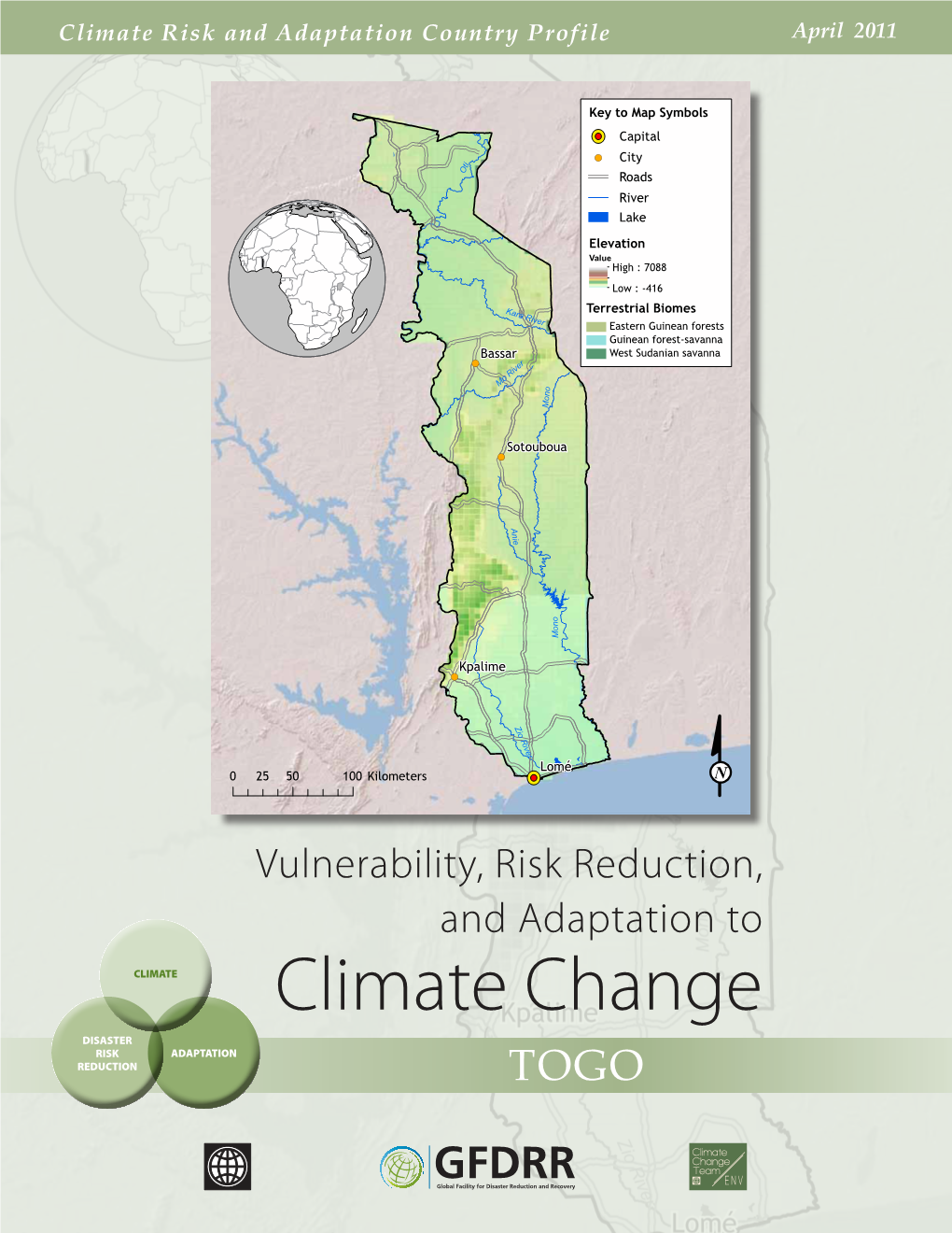Climate Change DISASTER RISK ADAPTATION REDUCTION TOGO