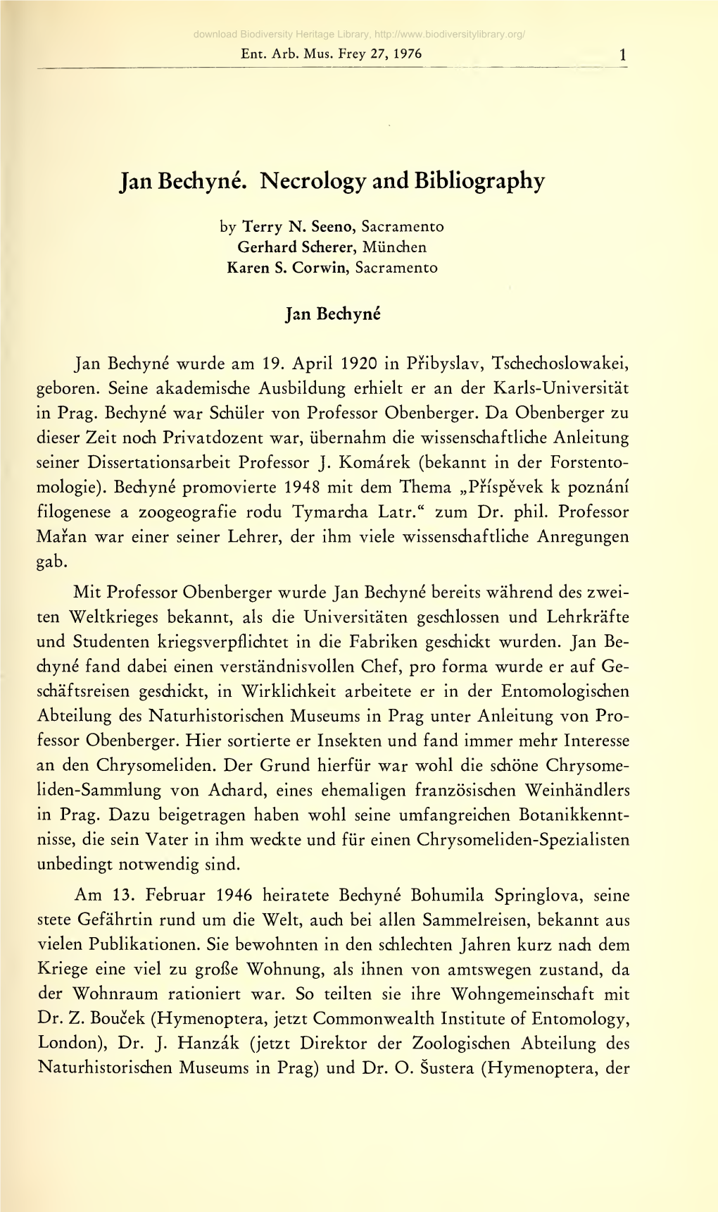 Entomologische Arbeiten Aus Dem Museum G. Frey Tutzing