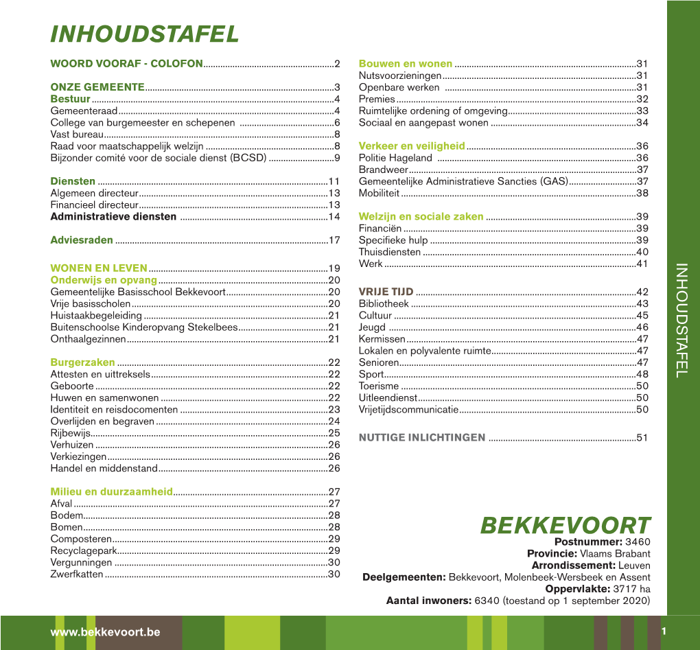 Infogids Bekkevoort 2021-2022 RAADSLEDEN (Buiten De Leden Van Het College)