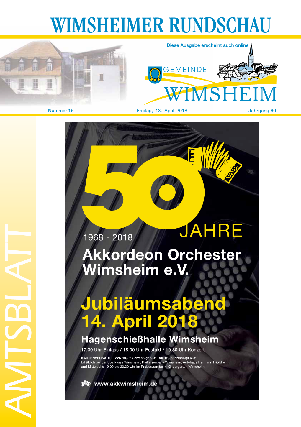 JAHRE Akkordeon Orchester Wimsheim E.V