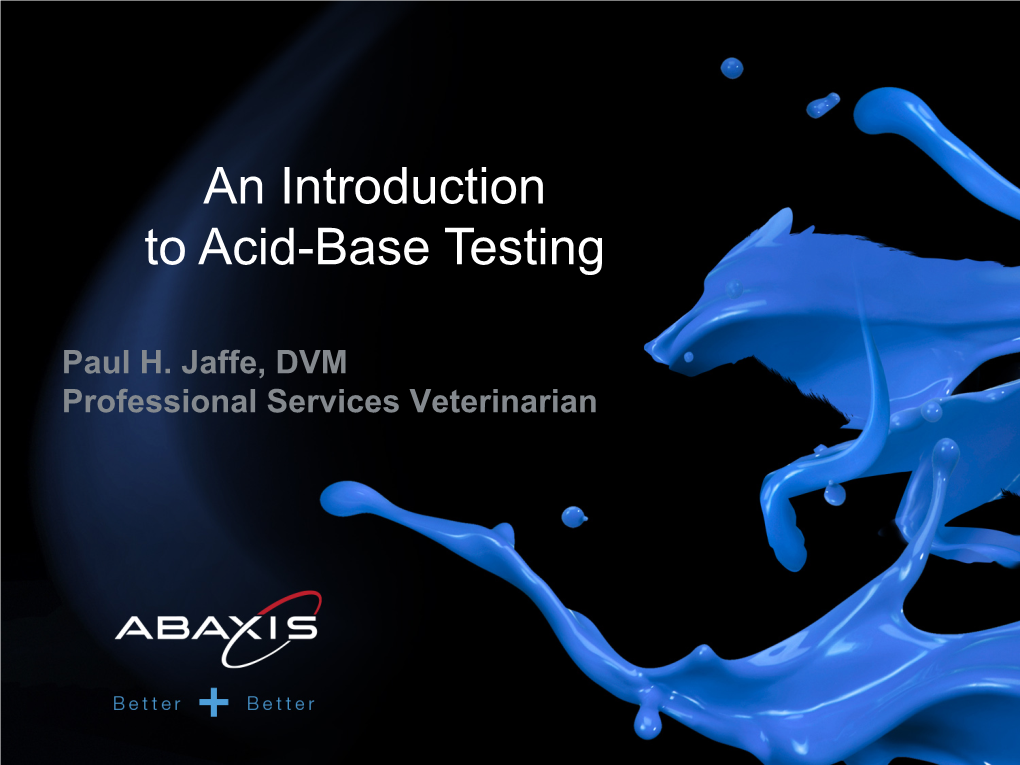 An Introduction to Acid-Base Testing