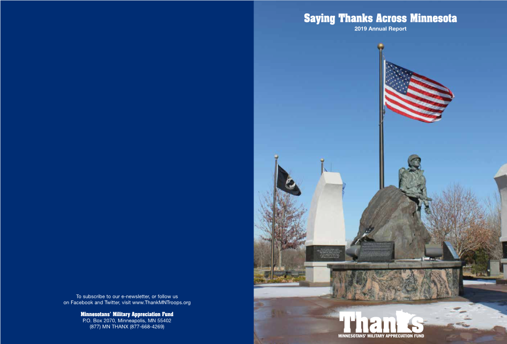 Saying Thanks Across Minnesota 2019 Annual Report