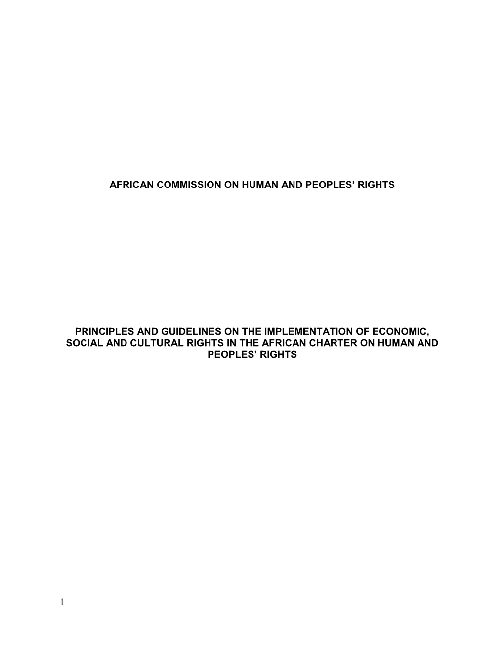 African Charter on Human and Peoples’ Rights