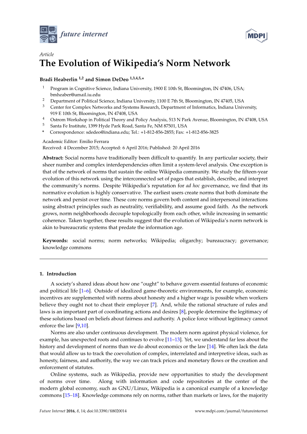 The Evolution of Wikipedia's Norm Network