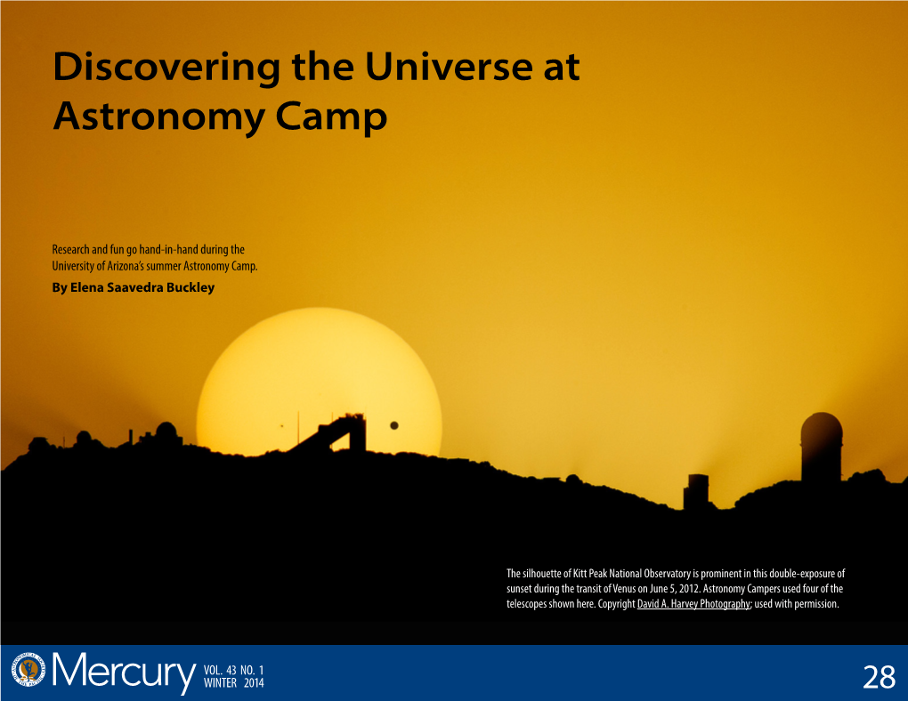 Discovering the Universe at Astronomy Camp
