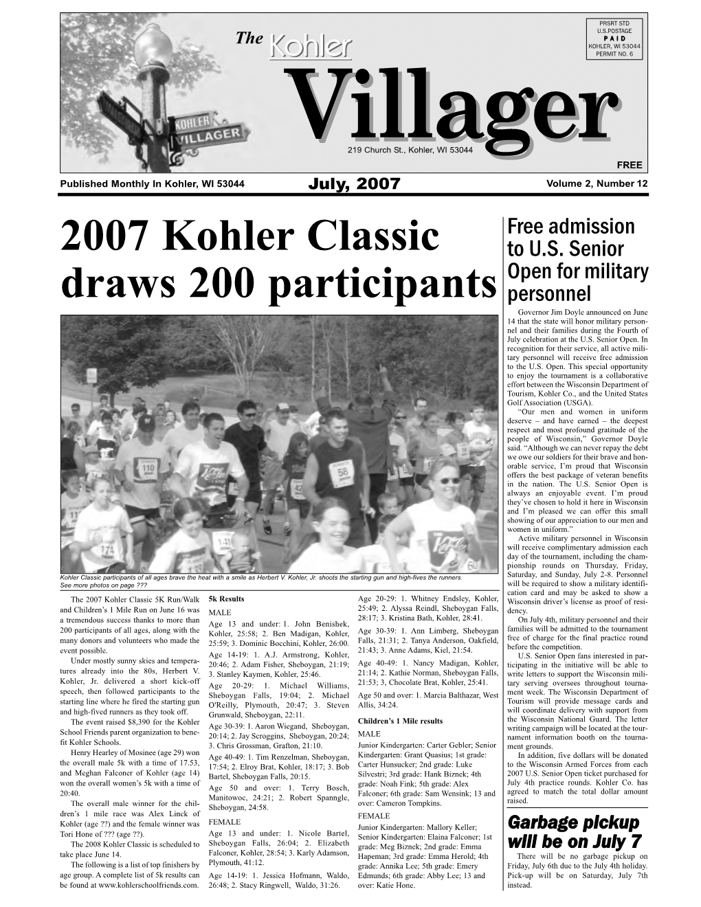 2007 Kohler Classic Draws 200 Participants
