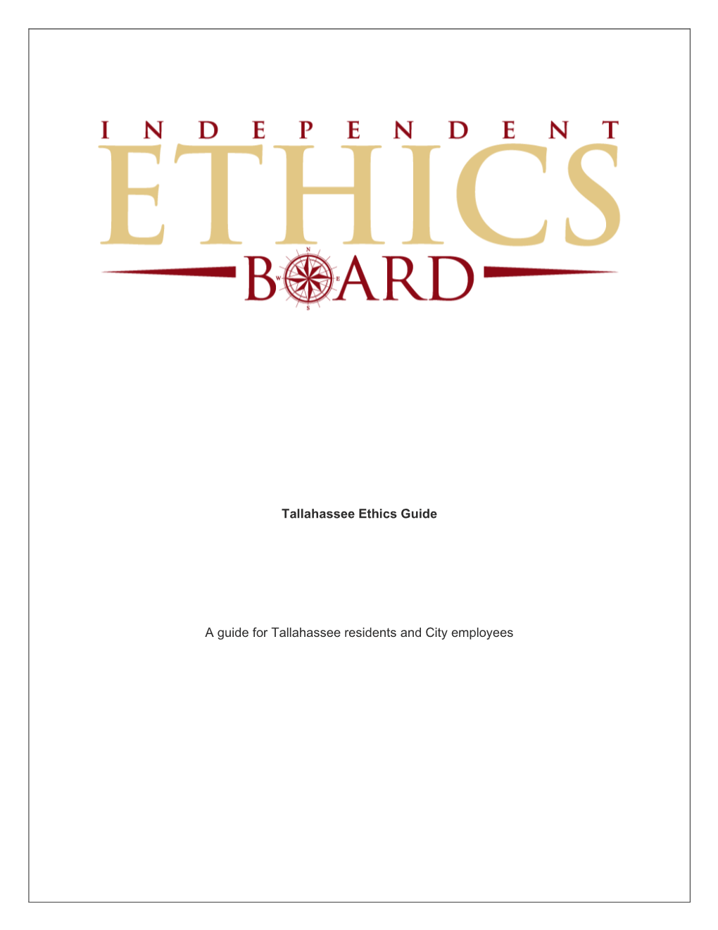 Tallahassee Ethics Guide