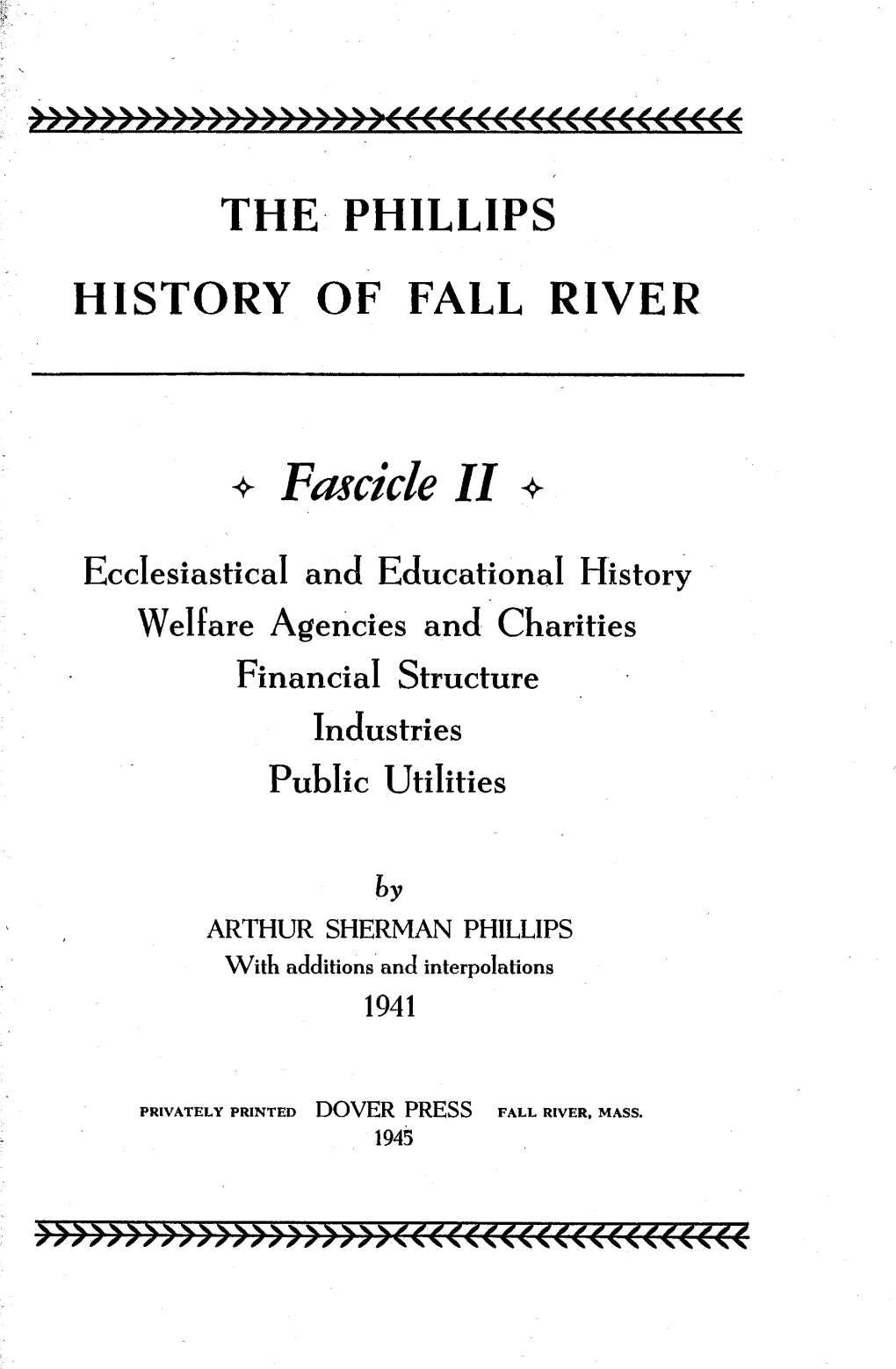 The Phillips History of Fall River