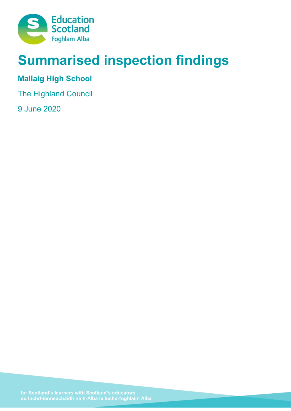 Summarised Inspection Findings