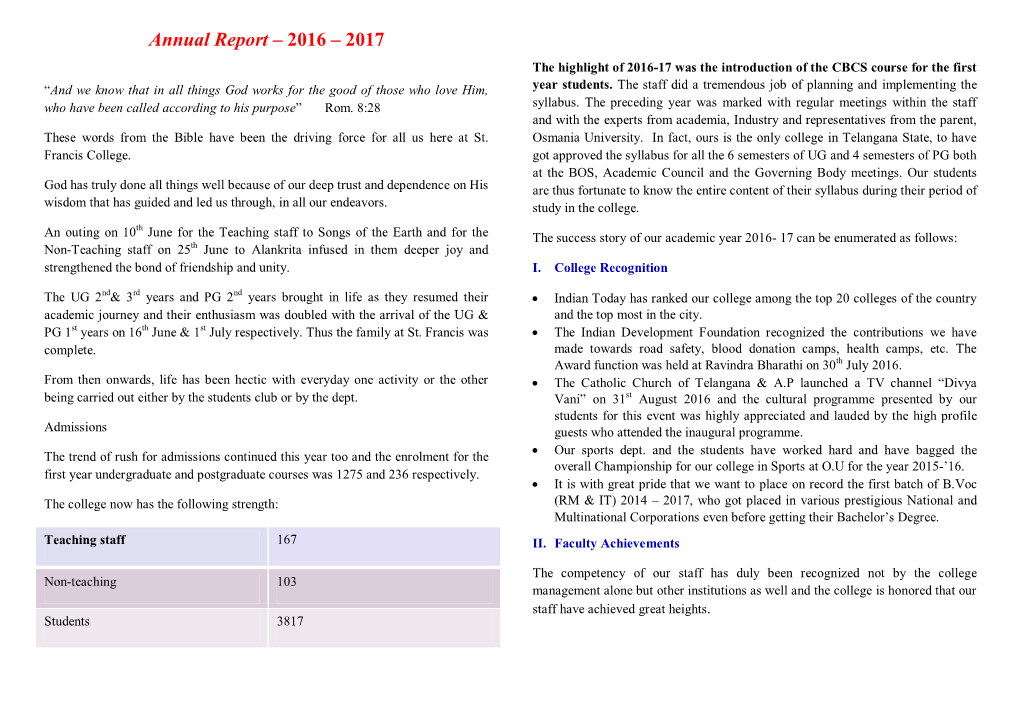 Annual Report – 2016 – 2017