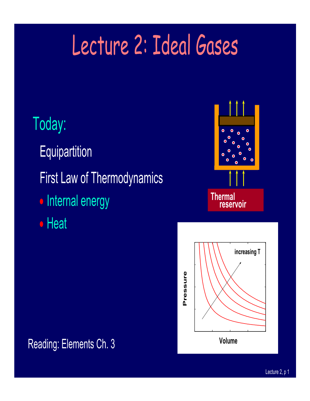 Lecture 2: Ideal Gases