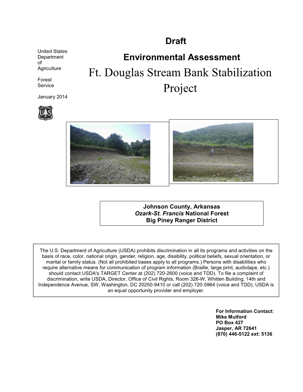 Ft. Douglas Stream Bank Stabilization Project Area Is in Township 12 North, Range 21 West, Section 20