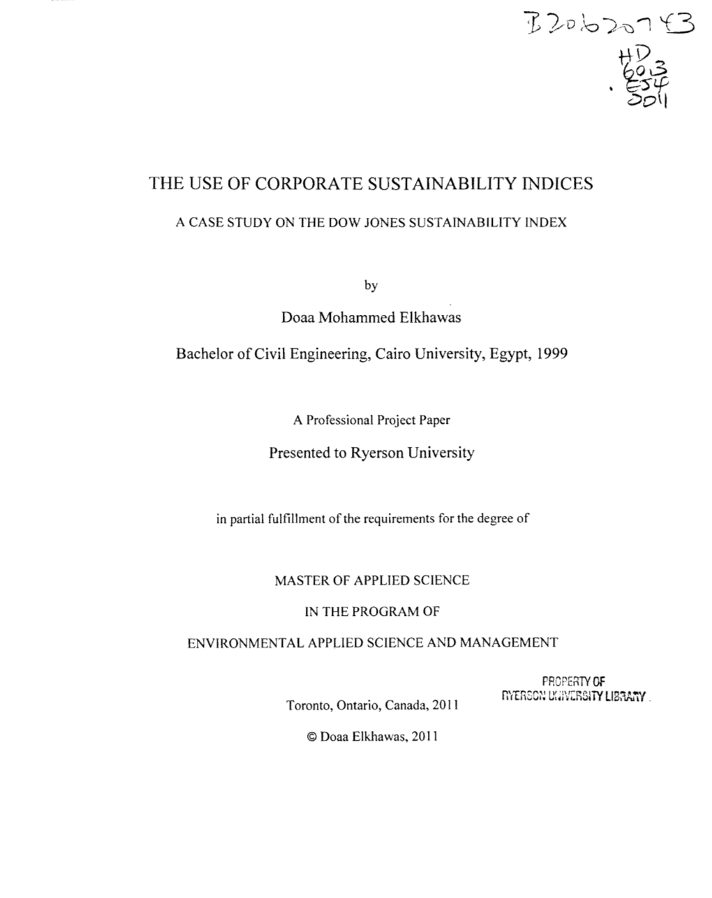 The Use of Corporate Sustainability Indices