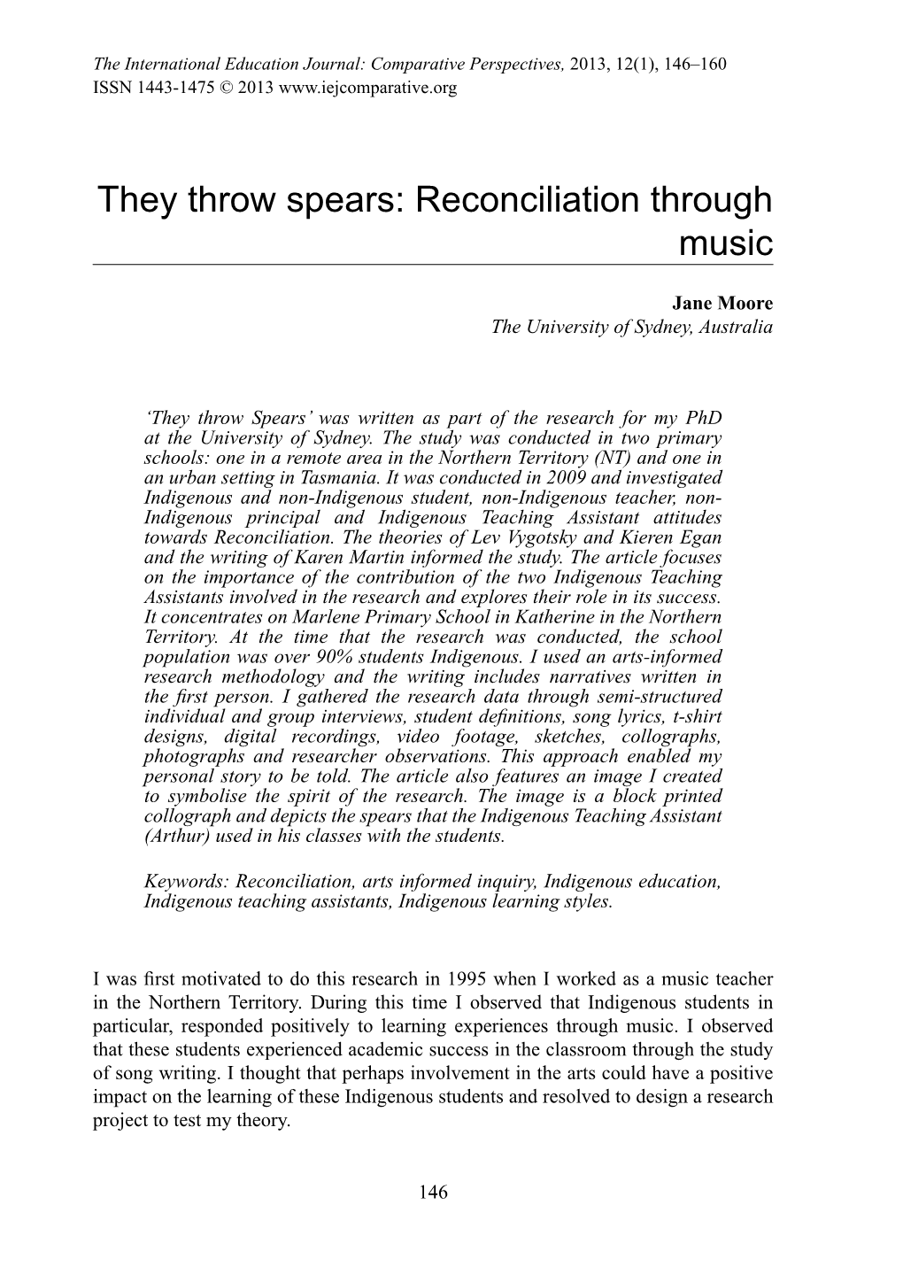 They Throw Spears: Reconciliation Through Music