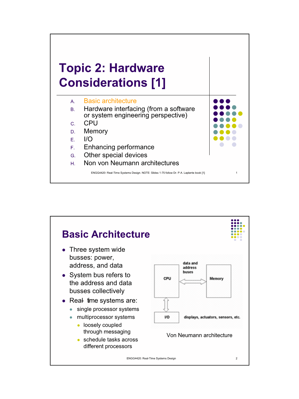 Topic 2: Hardware Considerations [1]