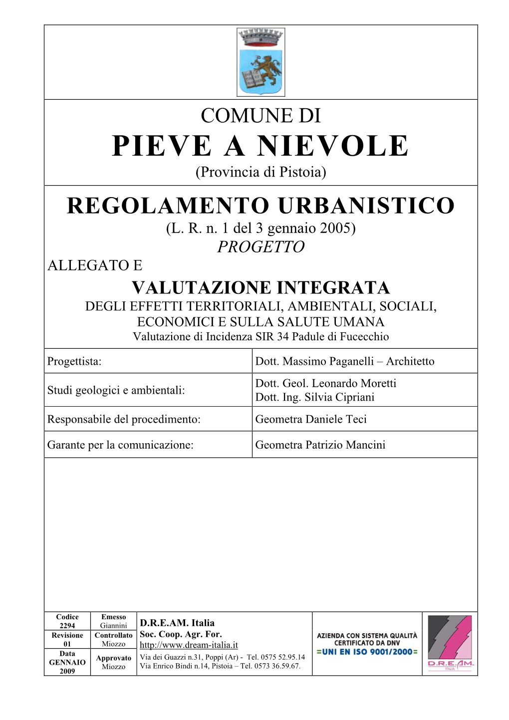 Valutazione Integrata RU Pieve a Nievole