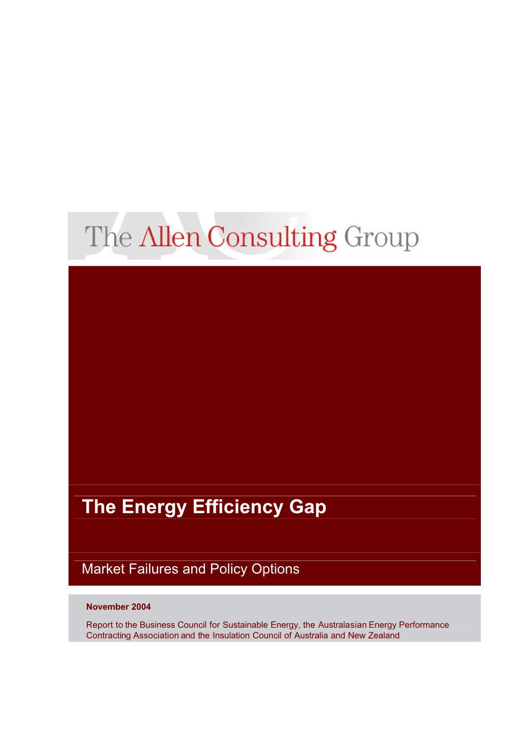 041121 Energy Efficiency Gap Report