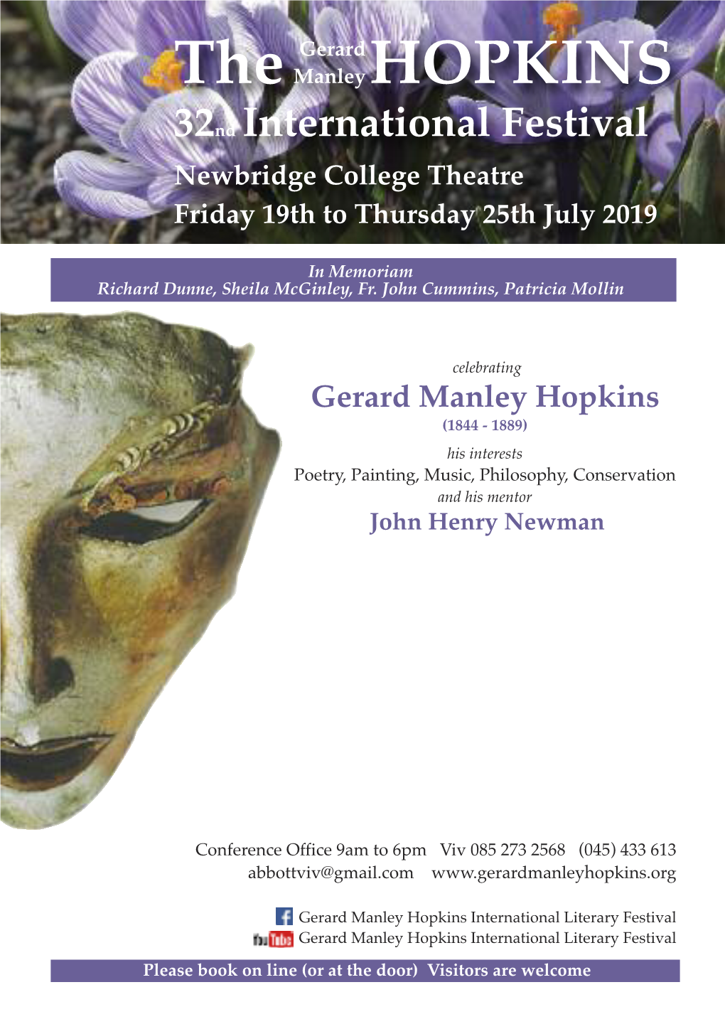 Hopkins 32 Nd International Festival Newbridge College Theatre Friday 19Th to Thursday 25Th July 2019