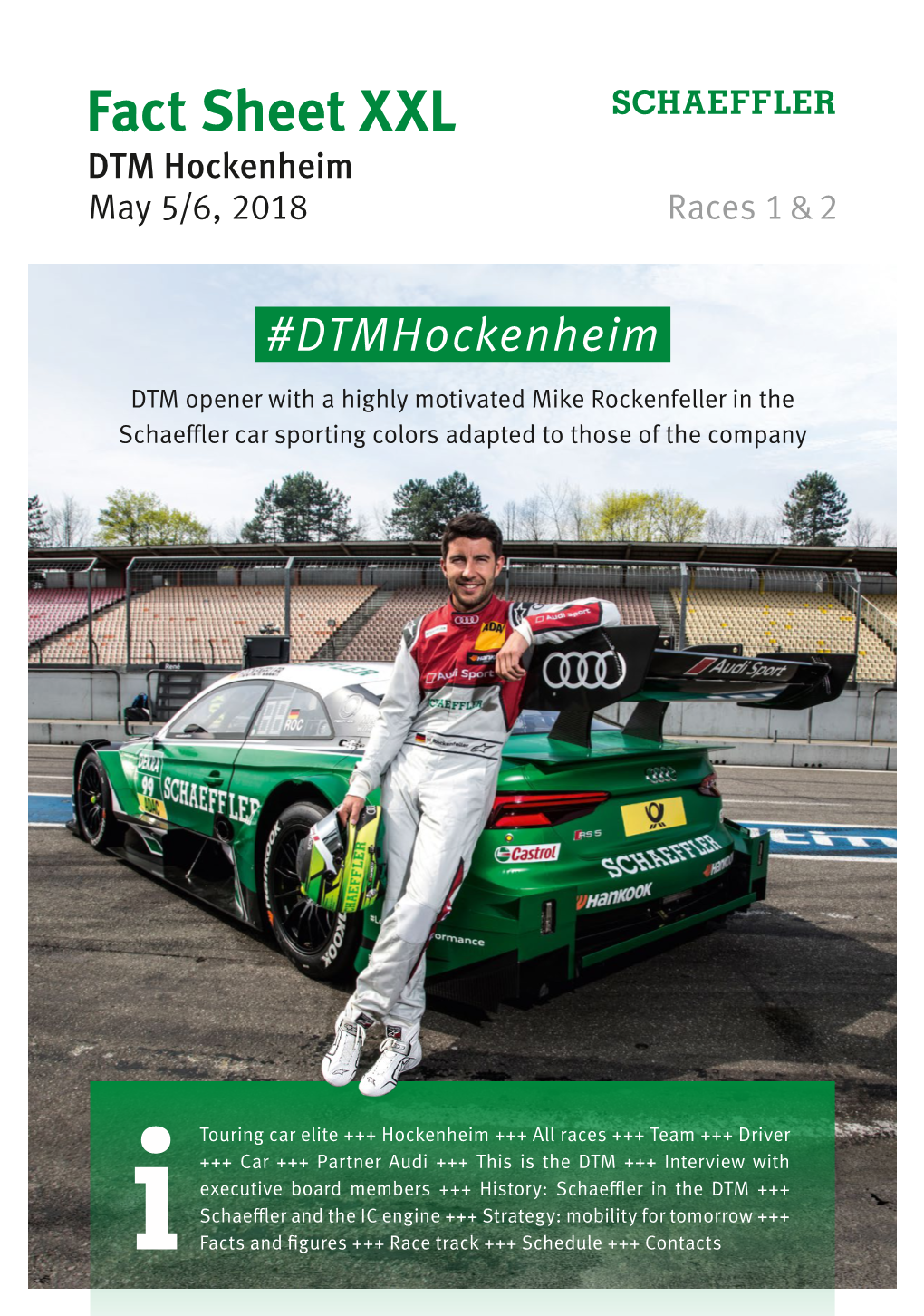 Fact Sheet XXL DTM Hockenheim May 5/6, 2018 Races 1 & 2