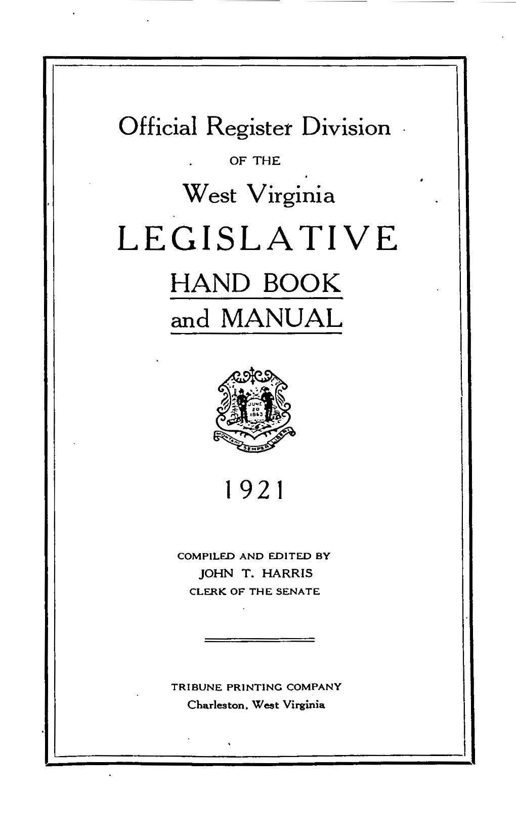 1921 WV Blue Book
