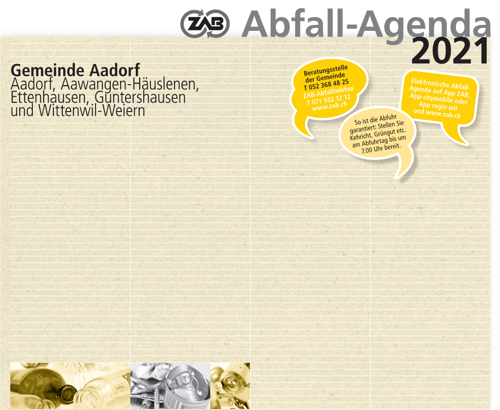 Abfall-Agenda 2021