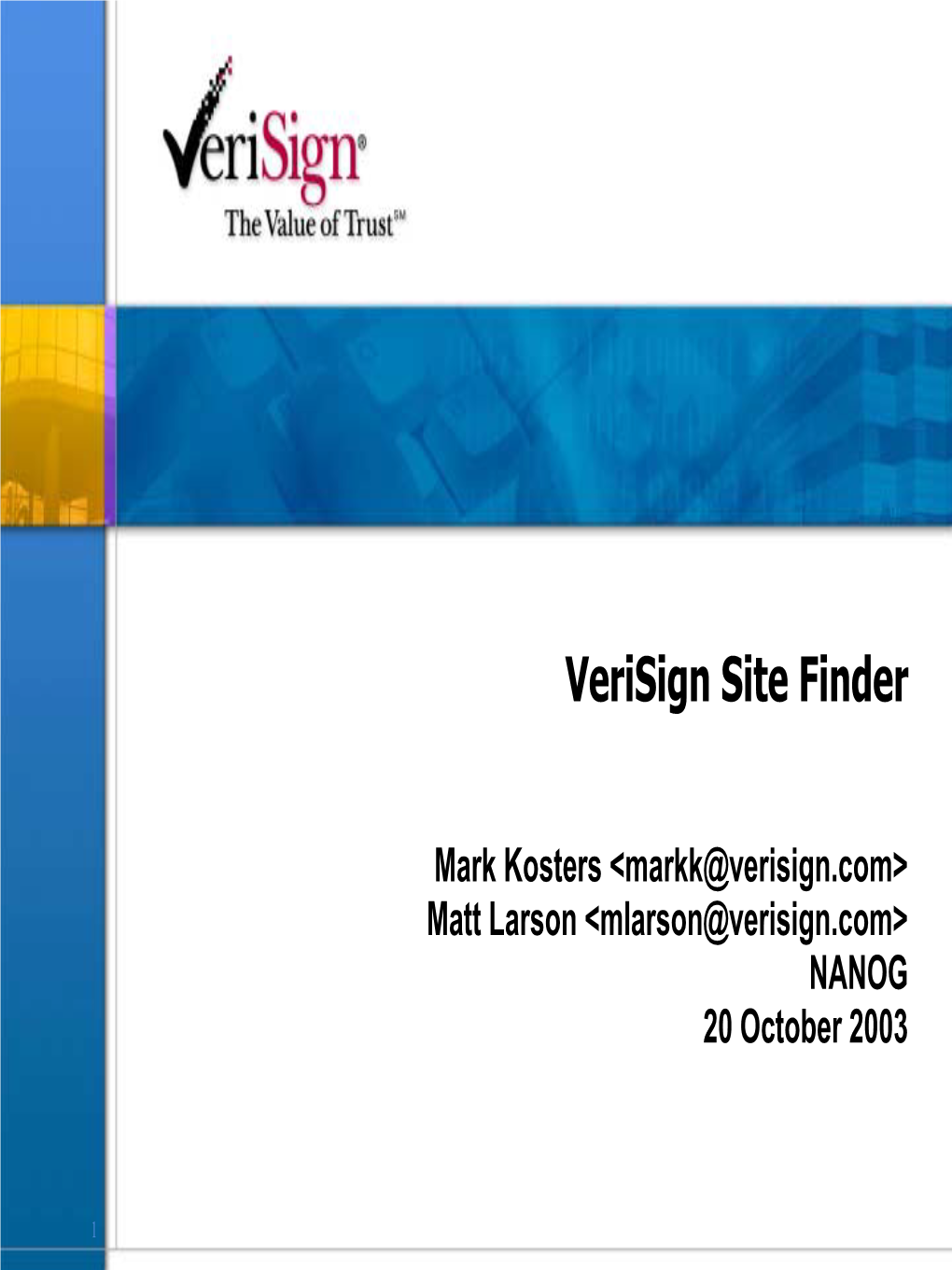 Verisign Site Finder