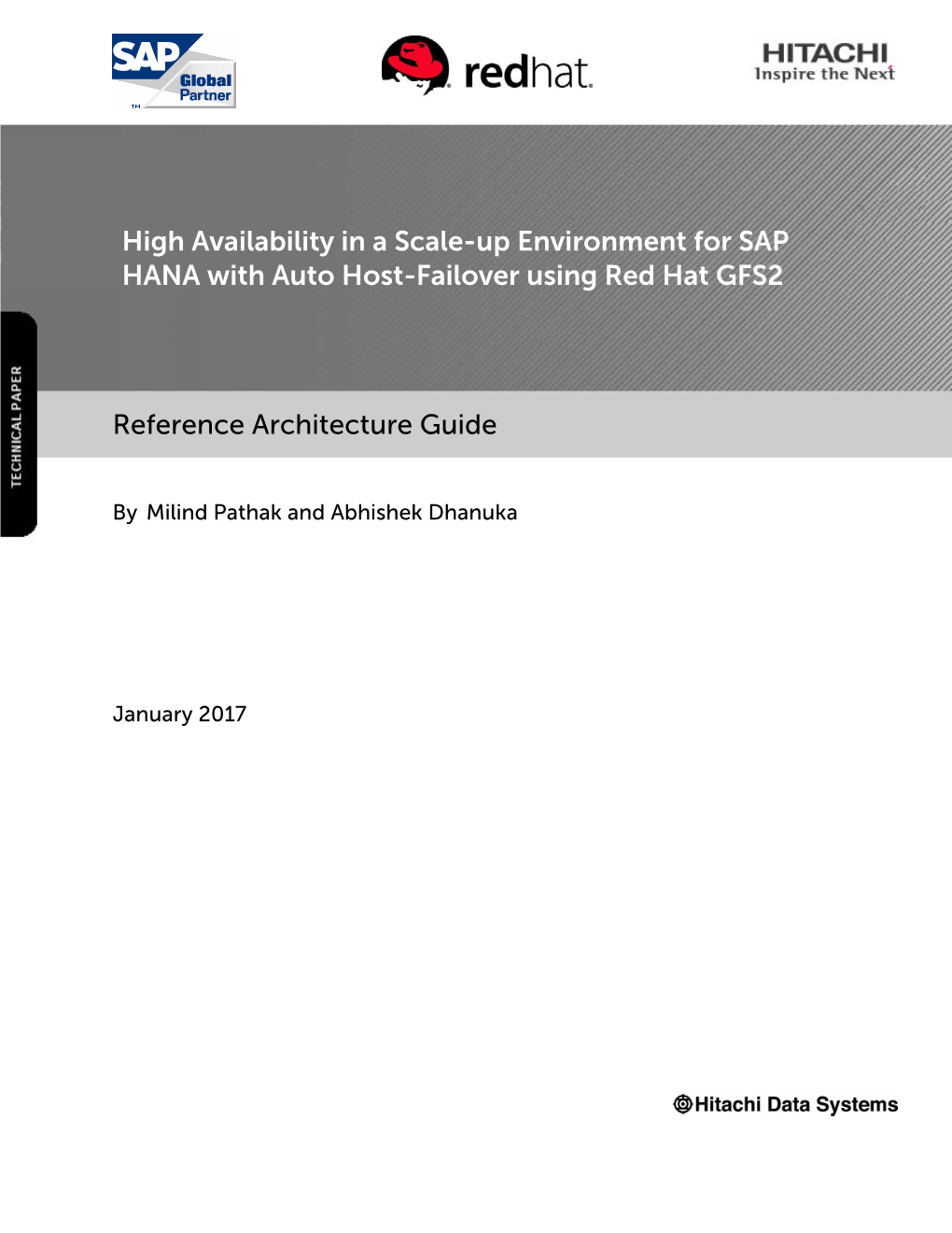 High Availability in a Scale-Up Environment for SAP HANA with Auto Host-Failover Using Red Hat GFS2