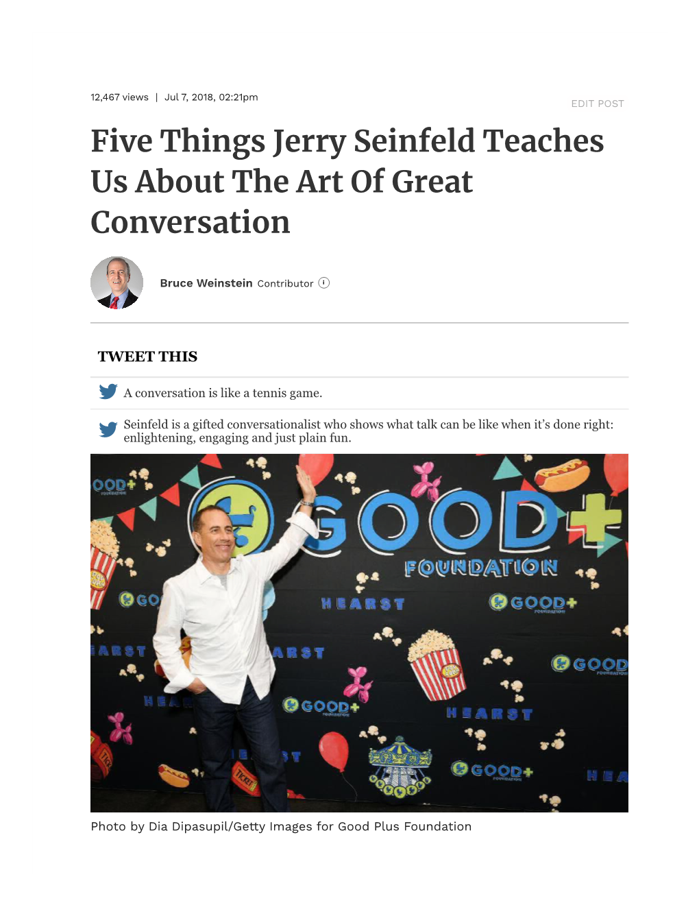 Five Things Jerry Seinfeld Teaches Us About the Art of Great Conversation