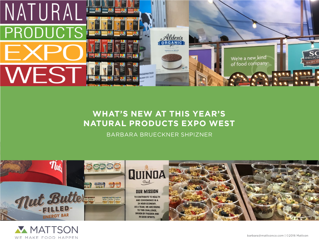 What's New at This Year's Natural Products Expo West