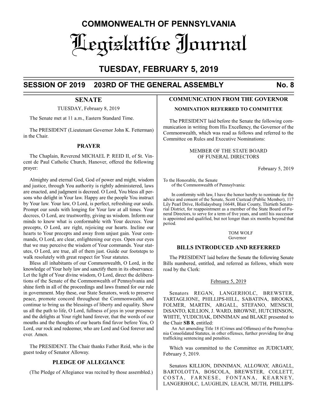 Legislative Journal