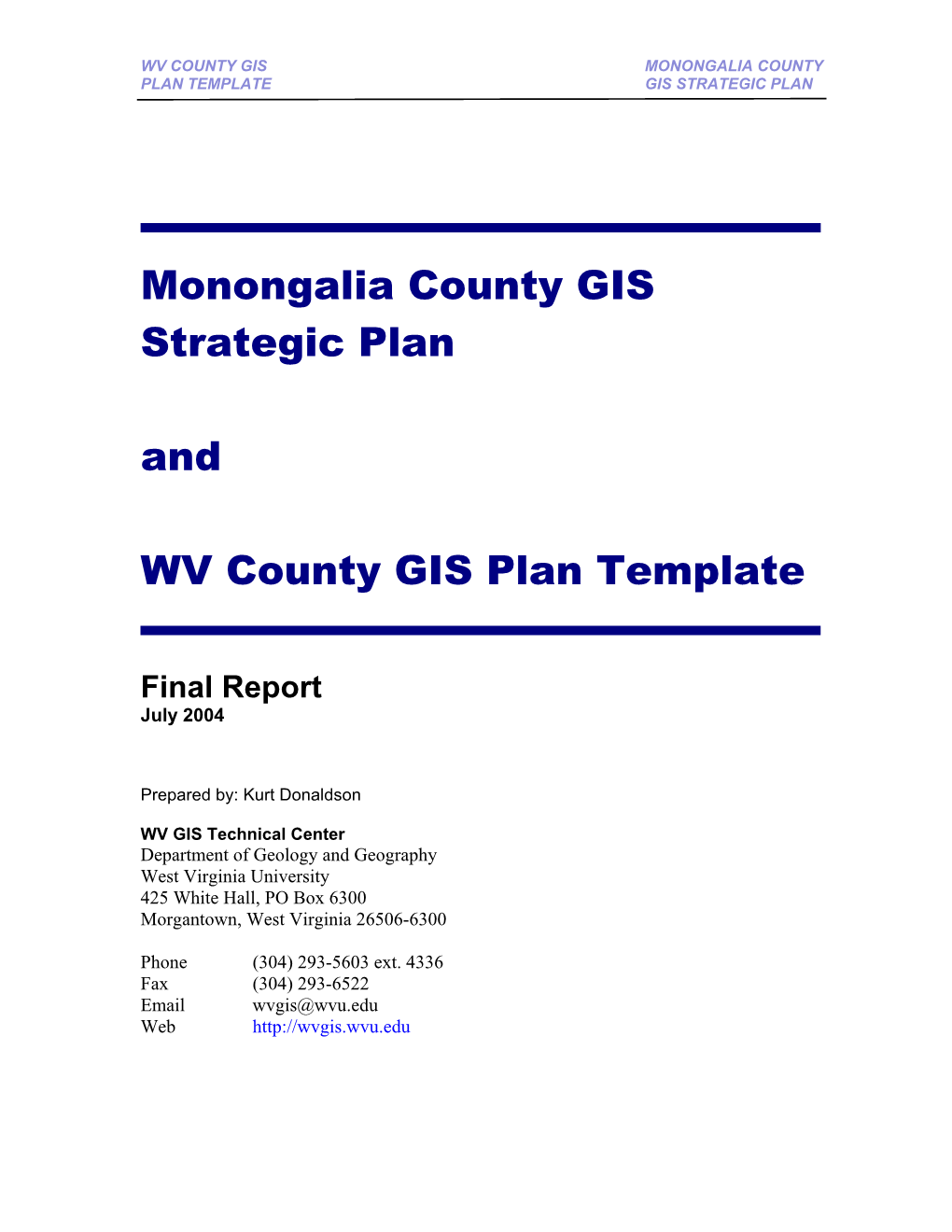 County GIS Strategic Plan Template