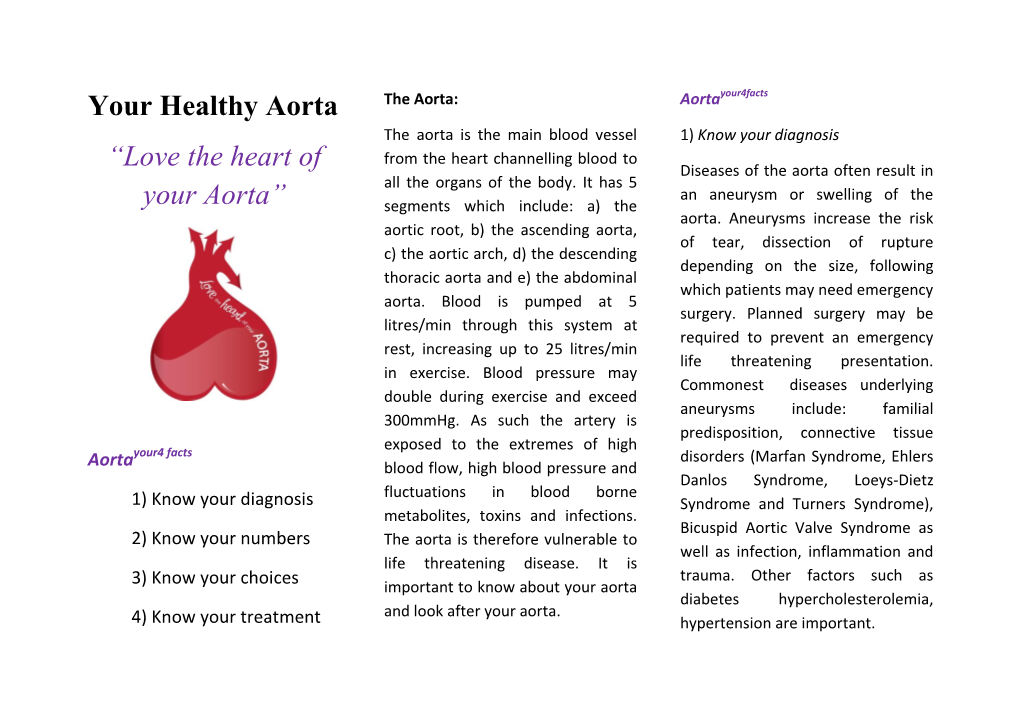 Your Healthy Aorta