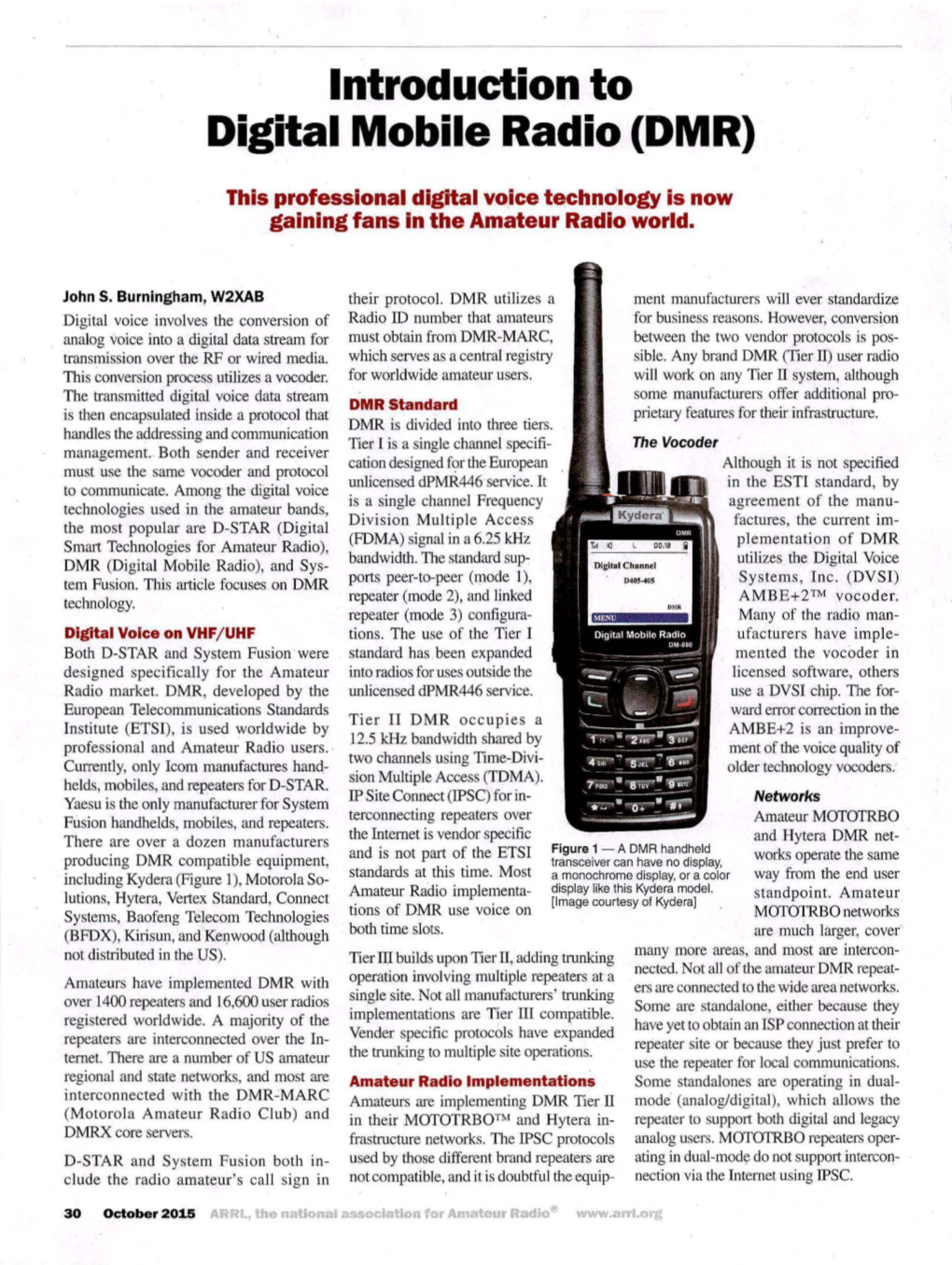 Introduction to Digital Mobile Radio (DMR)