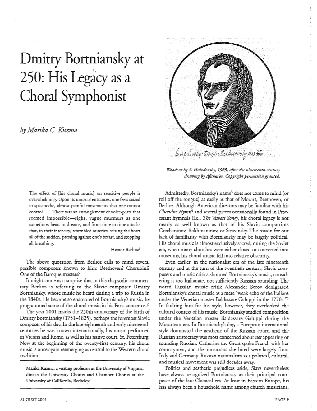 Dmitry Bortniansky at Choral Symphonist