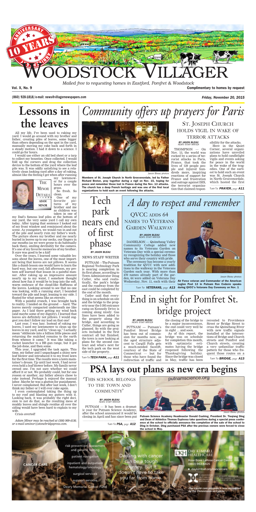 Woodstock Villager Mailed Free to Requesting Homes in Eastford, Pomfret & Woodstock Vol