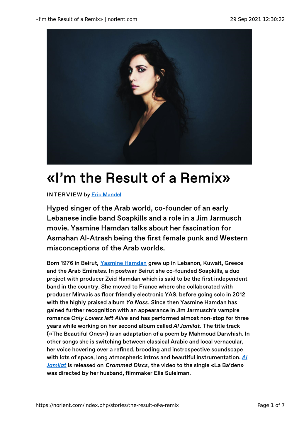 «I'm the Result of a Remix» | Norient.Com