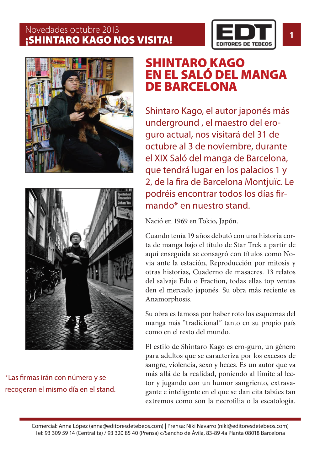 Shintaro Kago EN EL SALÓ DEL MANGA DE BARCELONA