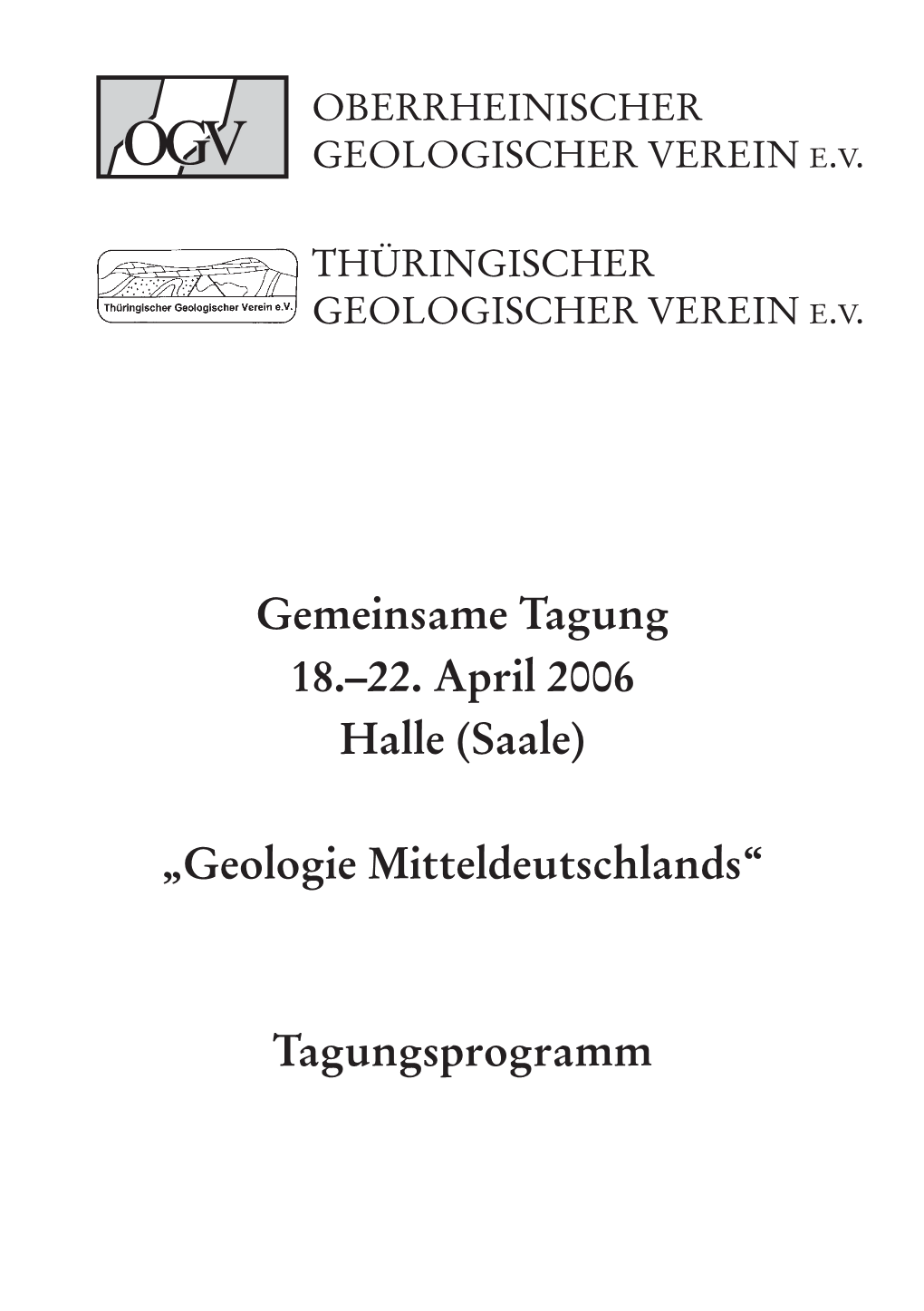 22. April 2006 Halle (Saale) „Geologie