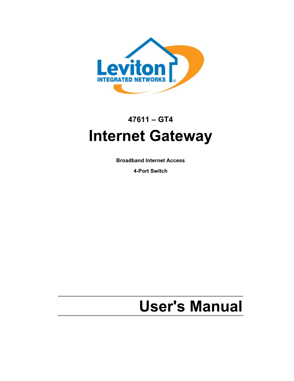 Internet Gateway User's Manual