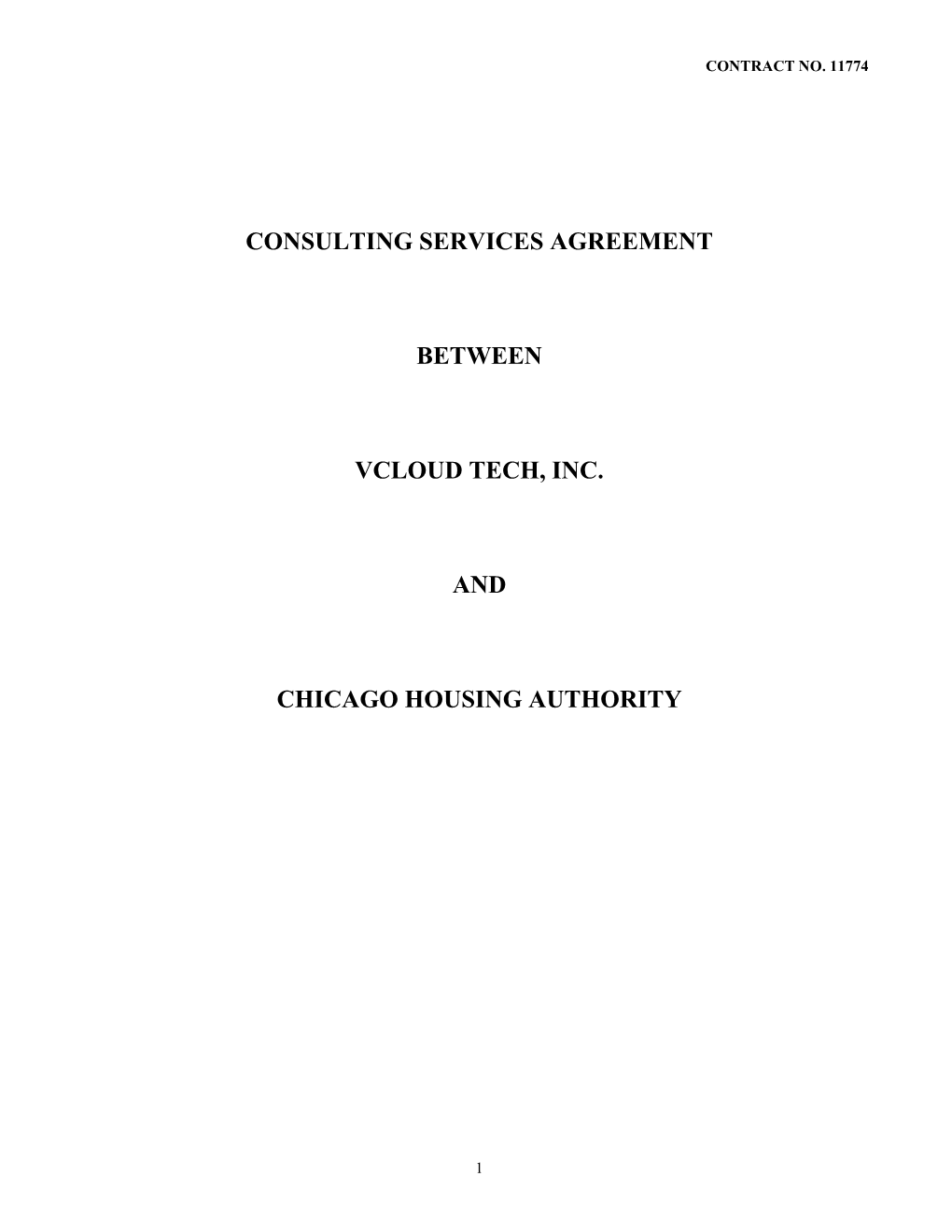 Consulting Services Agreement Between Vcloud